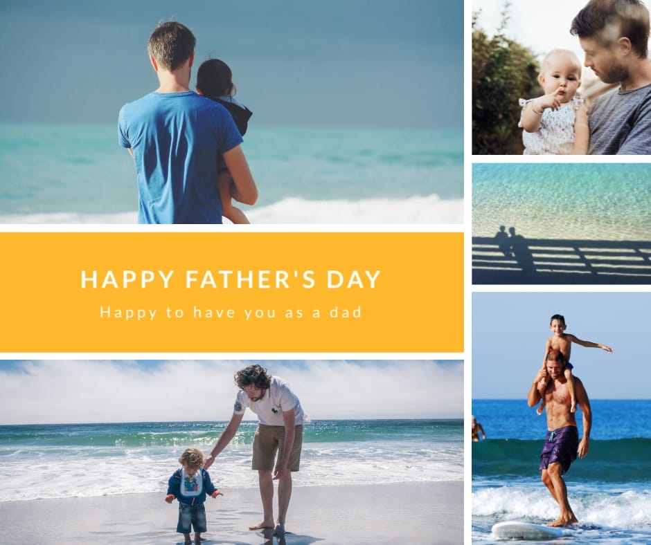 Fathers Day Beach Facebook Post Template