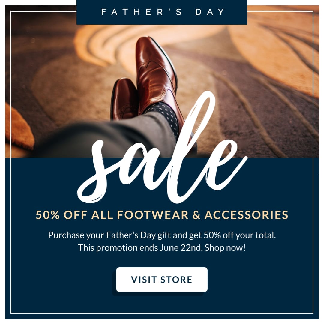 Fathers Day Footwear Sale - Instagram Post Template