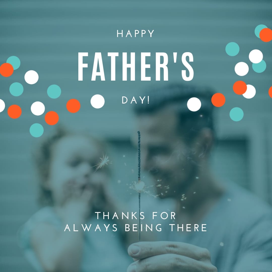 Fathers Day Thanks Animated Square Template