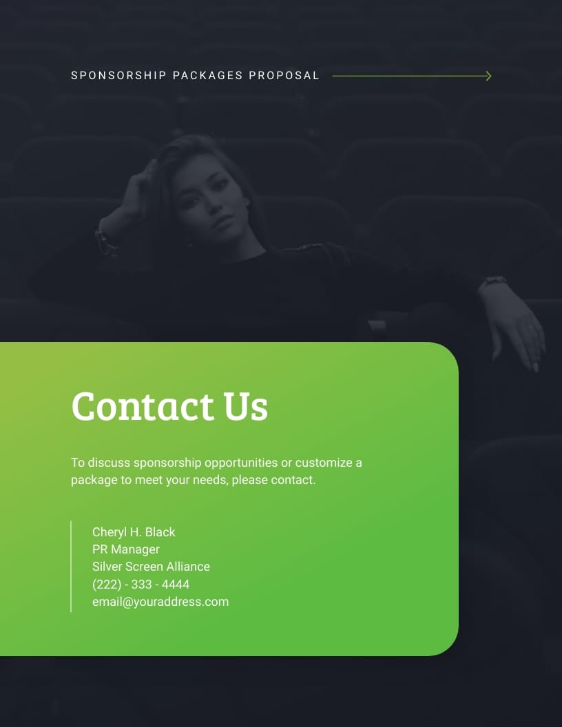 Festival Sponsorship Packages Proposal Template - Slide 10 Festival Sponsorship Packages Proposal Template - Slide 10