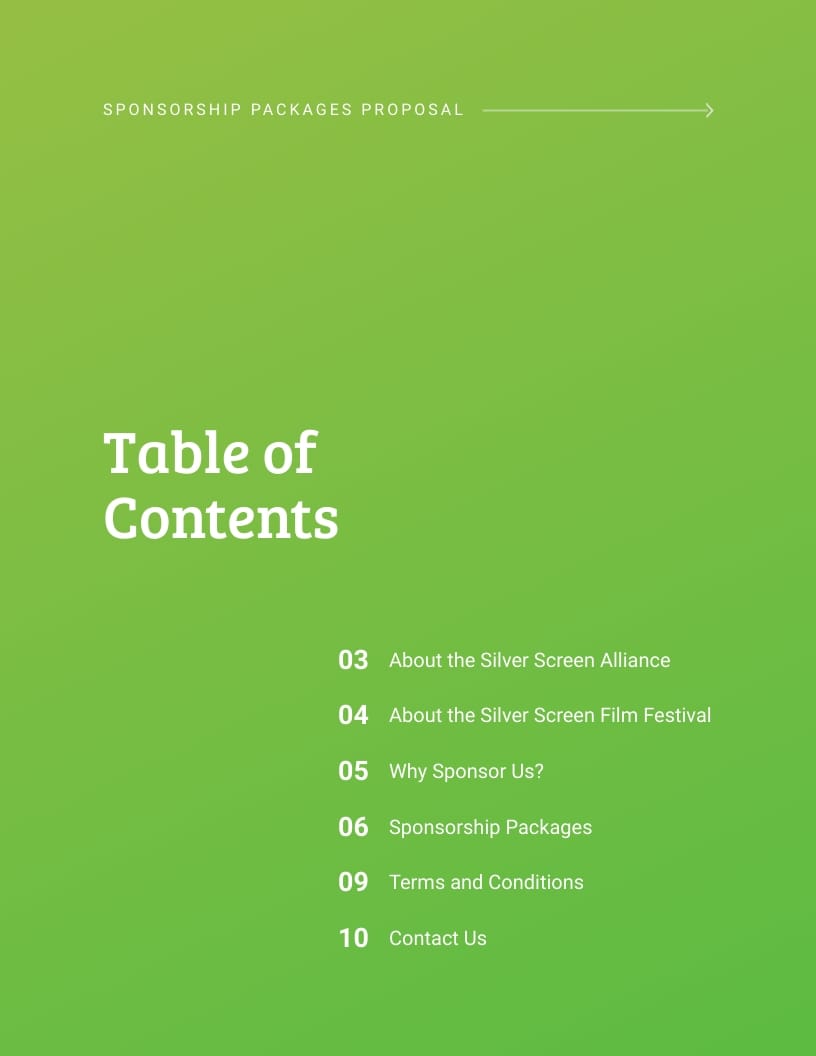 Festival Sponsorship Packages Proposal