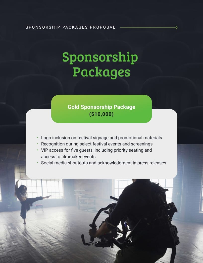 Festival Sponsorship Packages Proposal Template - Slide 7 Festival Sponsorship Packages Proposal Template - Slide 7