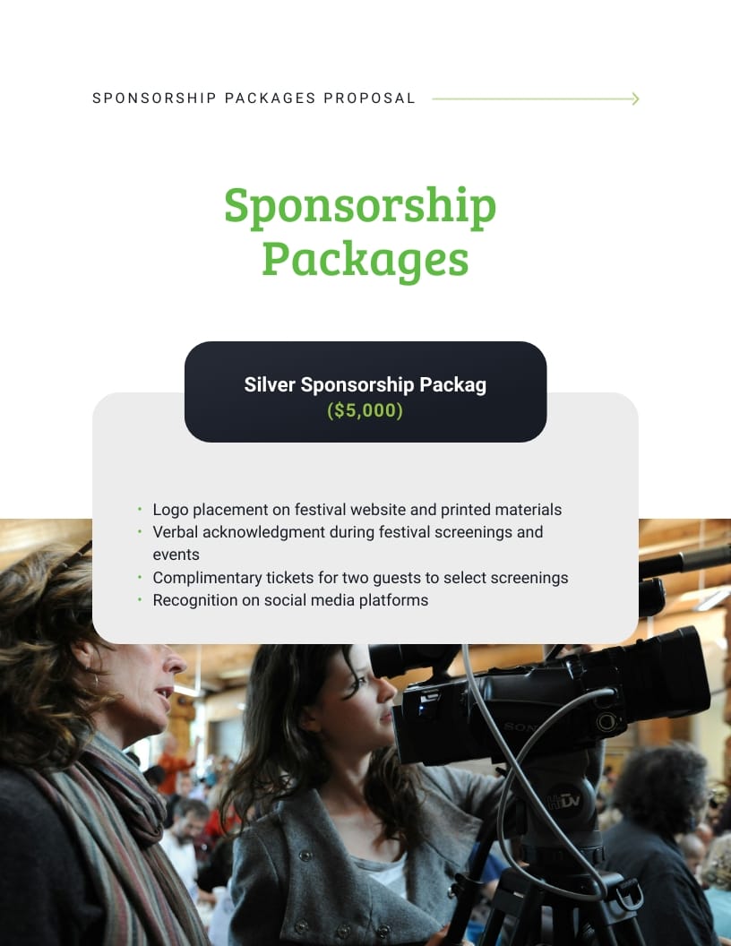 Festival Sponsorship Packages Proposal Template - Slide 8 Festival Sponsorship Packages Proposal Template - Slide 8