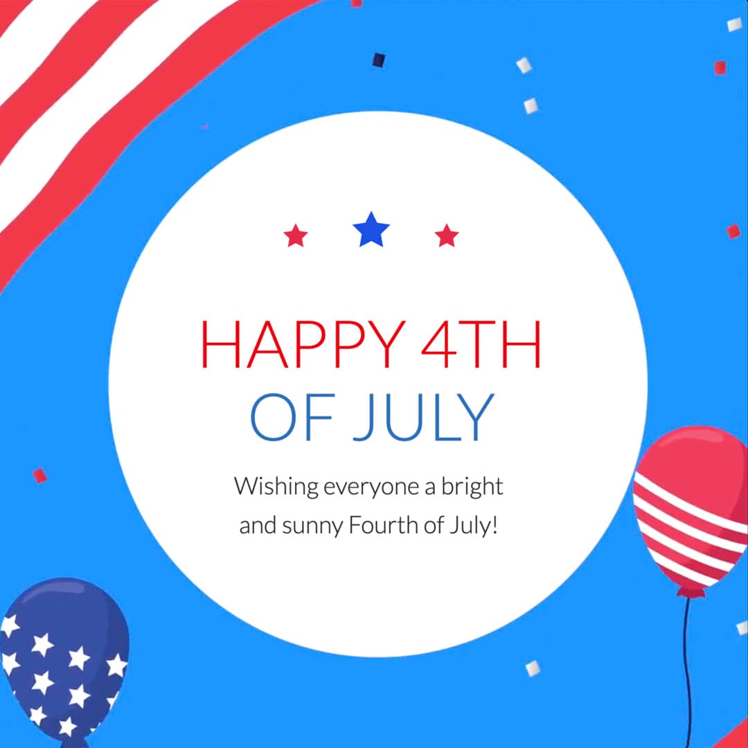 Festive Independence Day Greeting Card Square Template