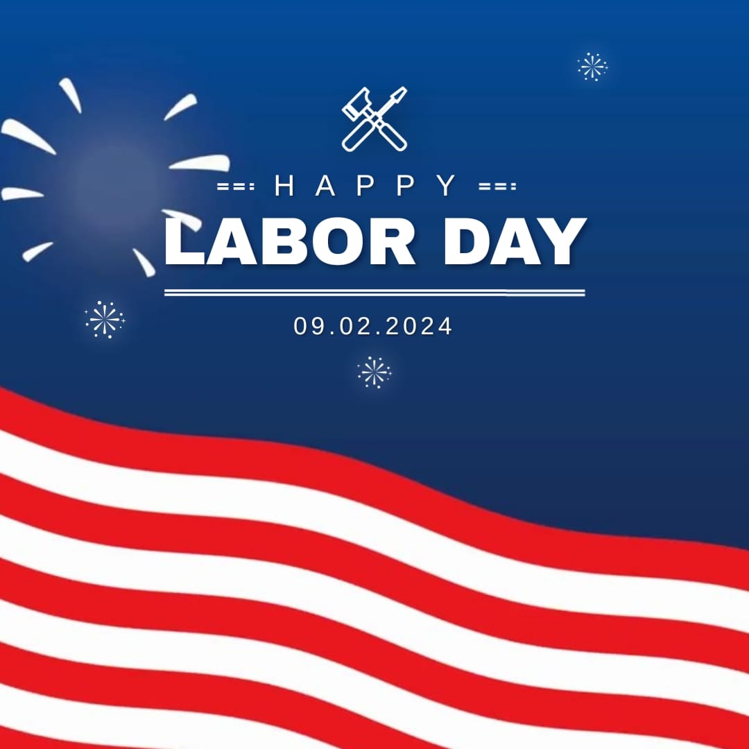 Festive Labor Day Greeting Card Square Template