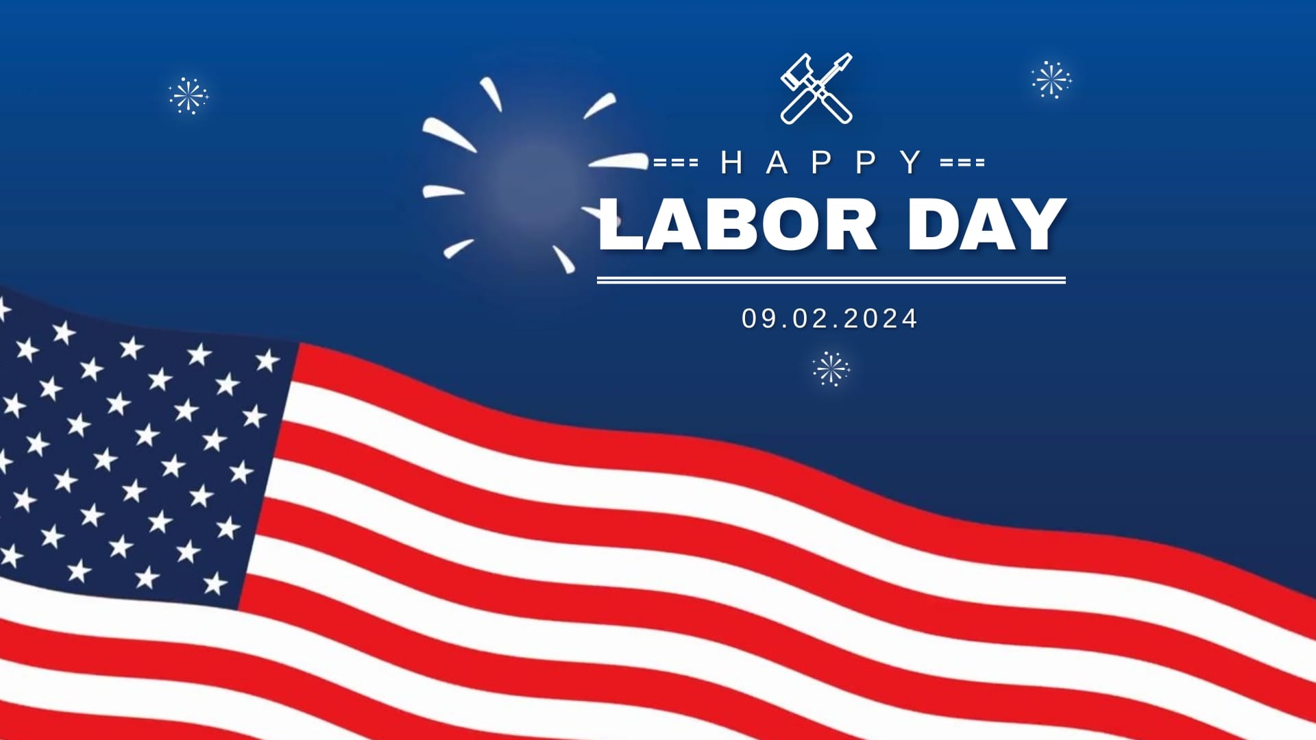 Festive Labor Day Greeting Card Template
