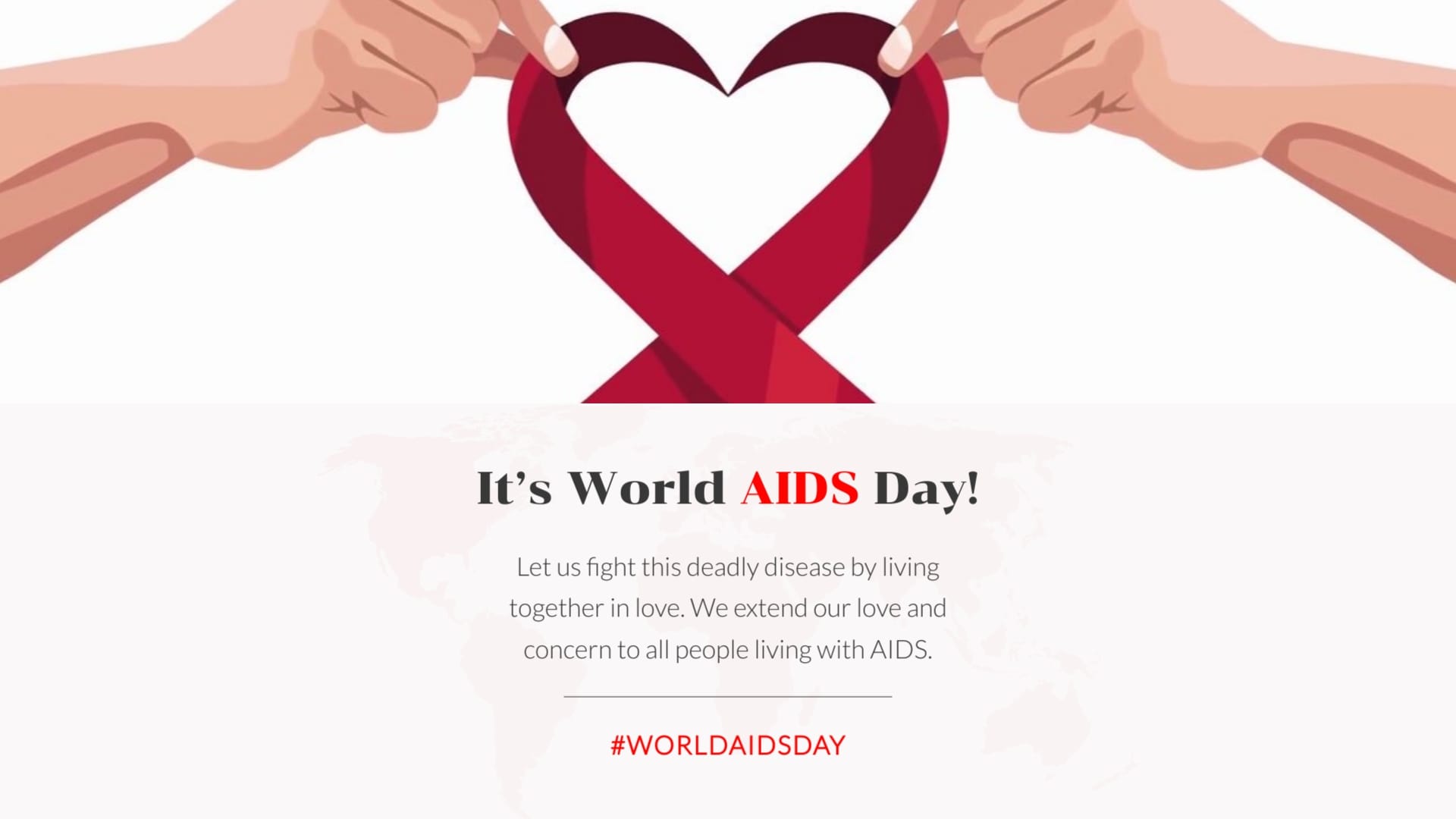 Fight Stigmatization World AIDS Day Greeting Card Template