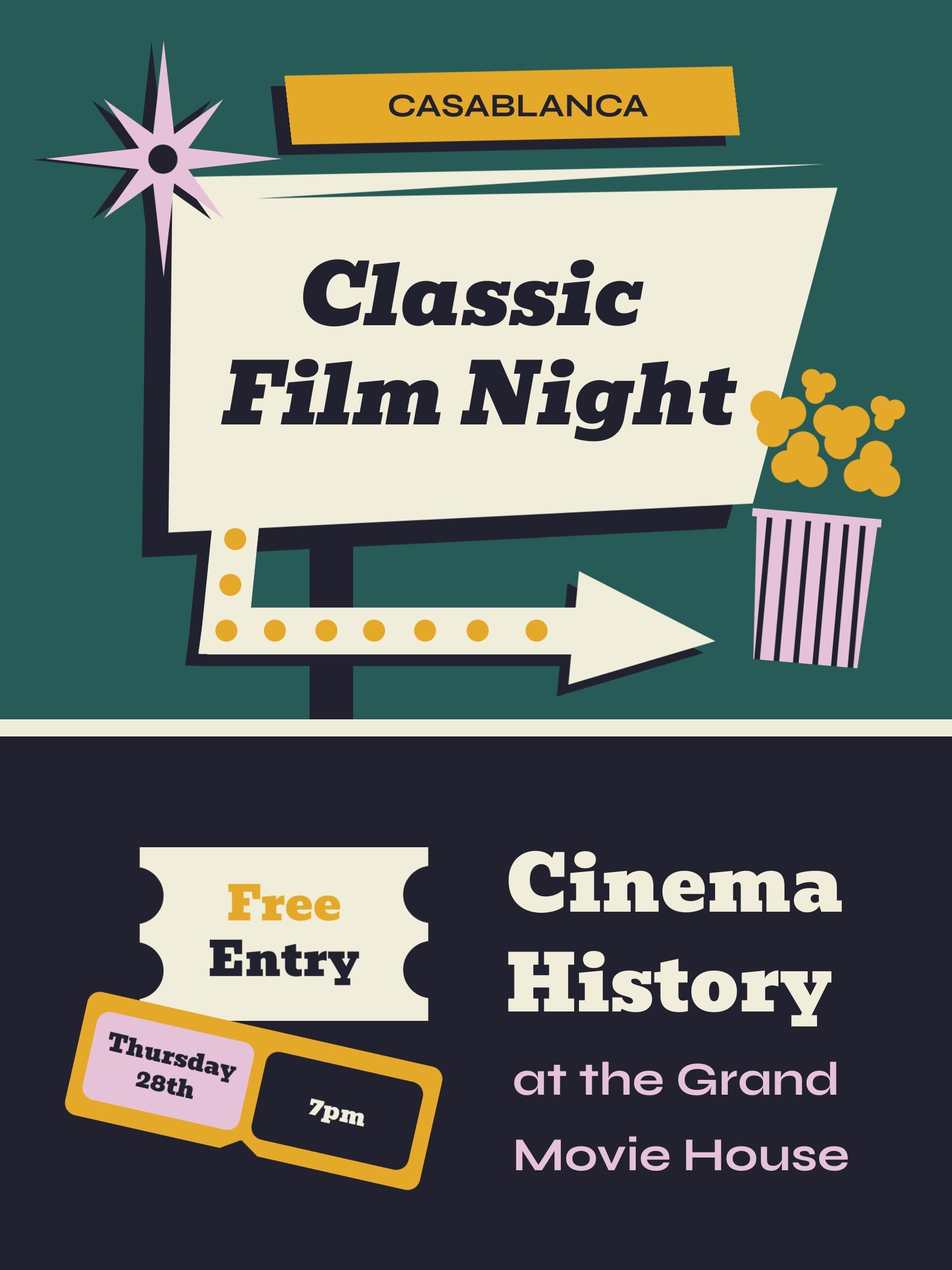 Film Screening Event Poster Template Film Screening Event Poster Template