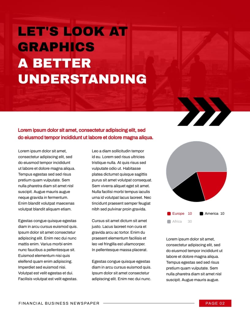 Finance Newspaper Template - Slide 2 Finance Newspaper Template - Slide 2