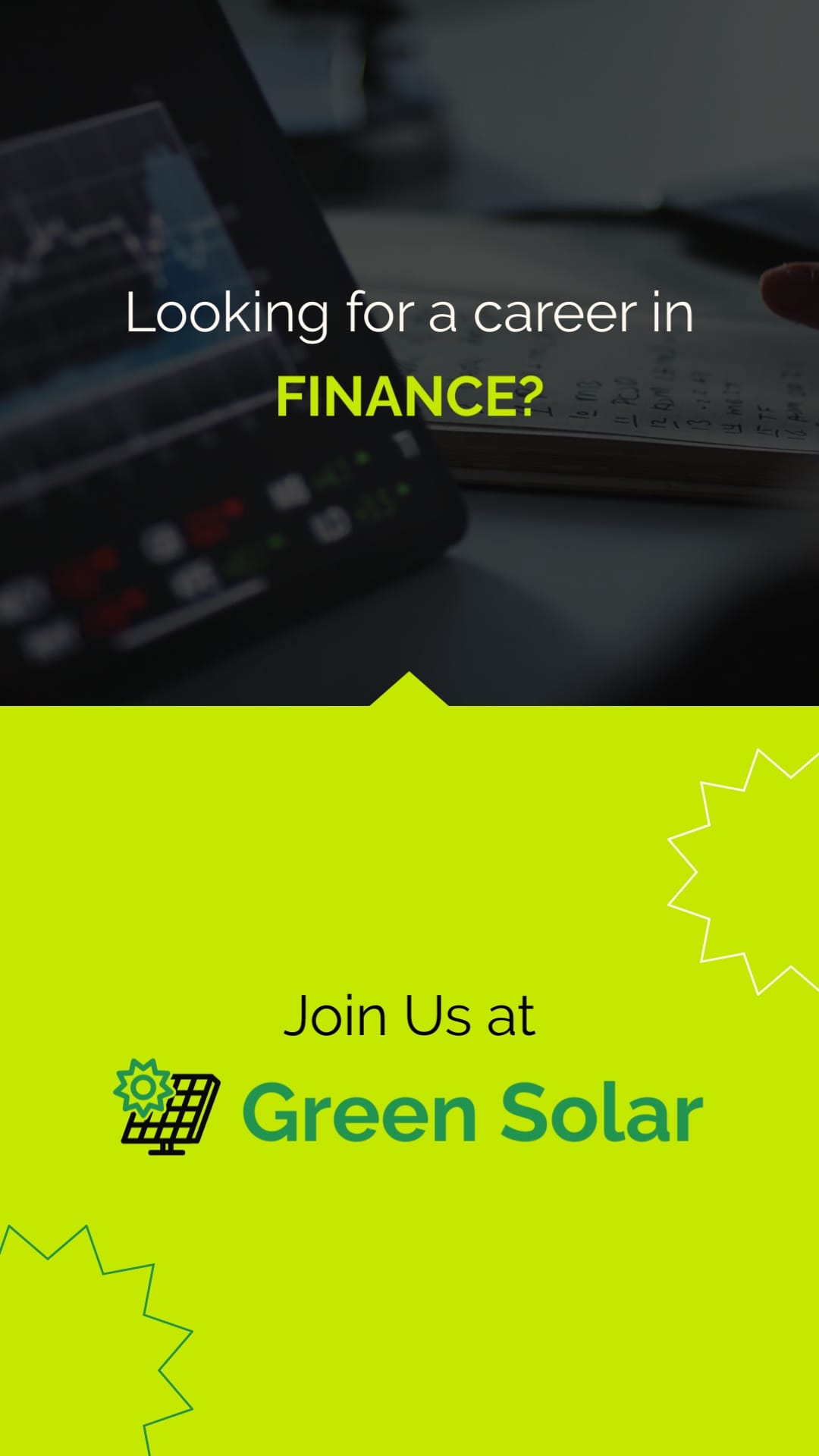 Finance Recruitment Video Vertical Template