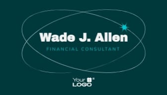 Financial Consultant Business Card Template