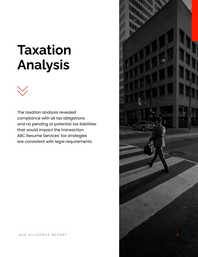 Financial Due Diligence Report Template | Visme