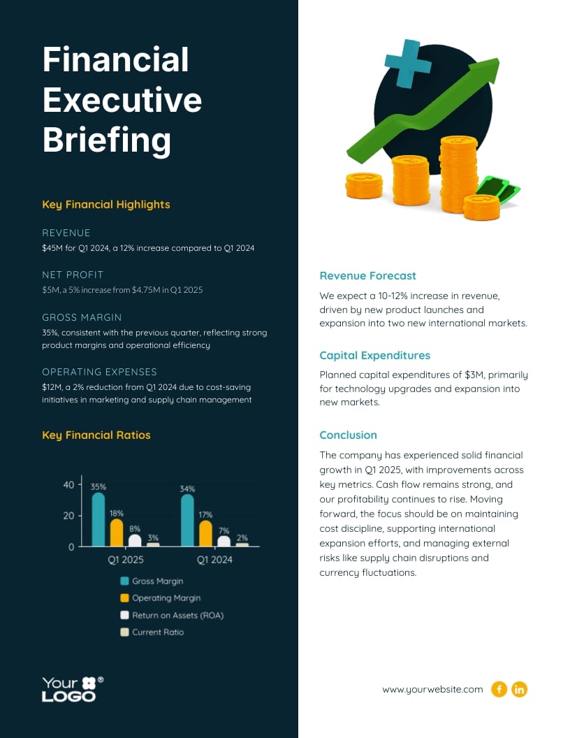 Financial Executive Briefing Template