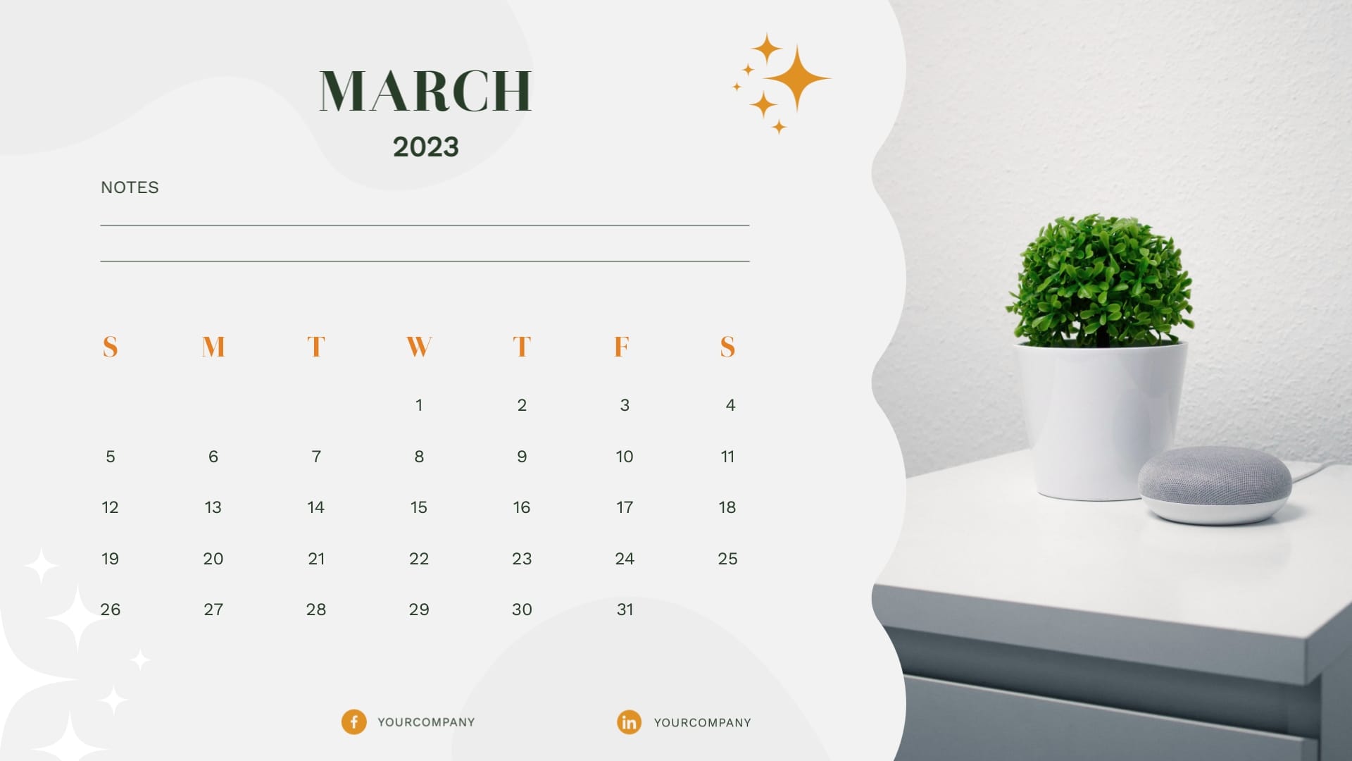 Financial Services Calendar Template - Slide 3 Financial Services Calendar Template - Slide 3
