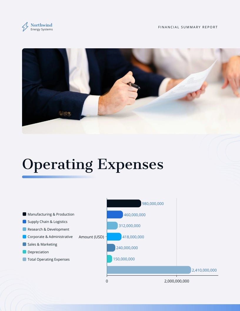 Financial Summary Report Template | Visme