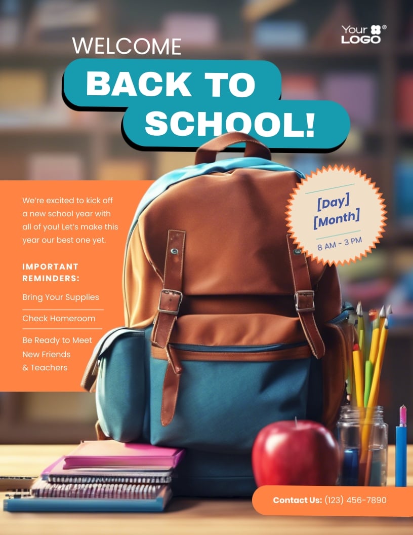 First Day of School Flyer Template