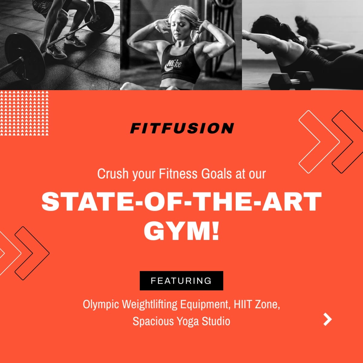 Fitness Club Instagram Carousel Post Template