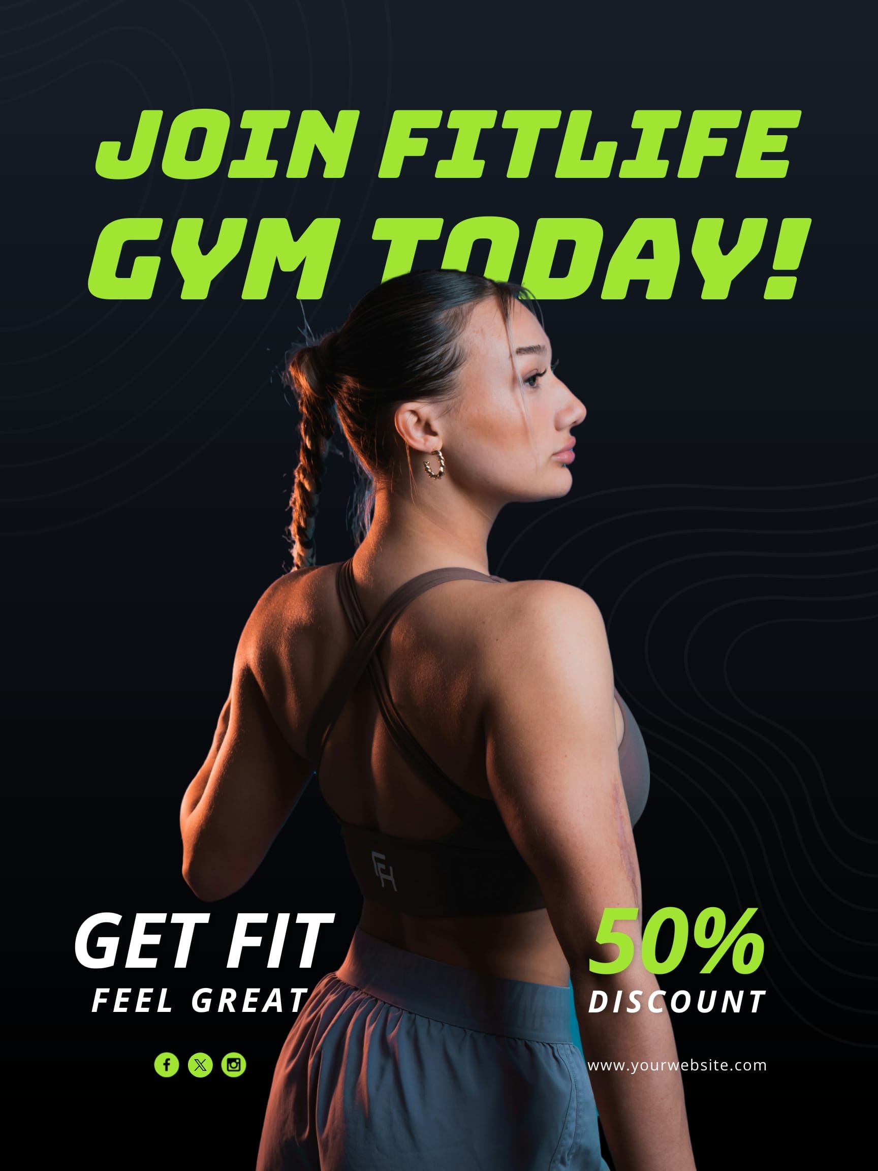 Fitness Gym Membership Offer Poster Template