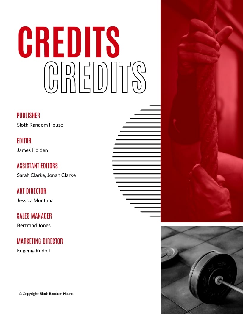 Fitness Magazine Template - Slide 2 Fitness Magazine Template - Slide 2