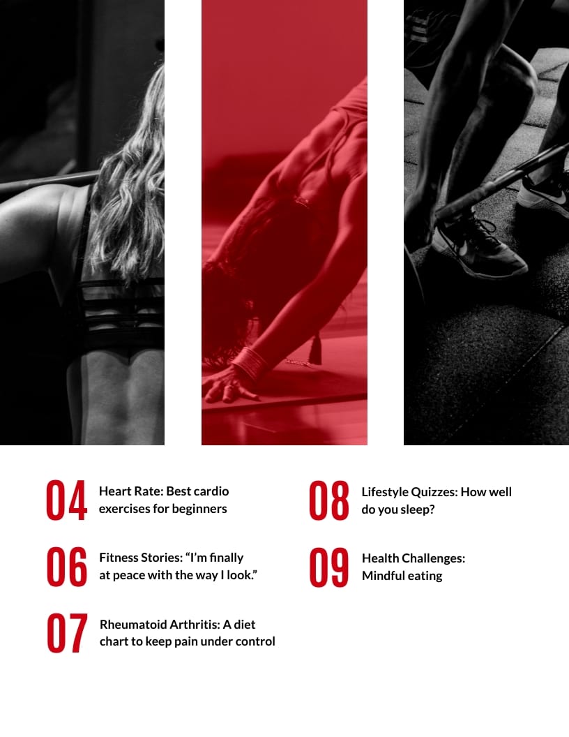 Fitness Magazine Template - Slide 3 Fitness Magazine Template - Slide 3
