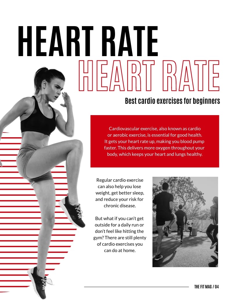 Fitness Magazine Template - Slide 4 Fitness Magazine Template - Slide 4