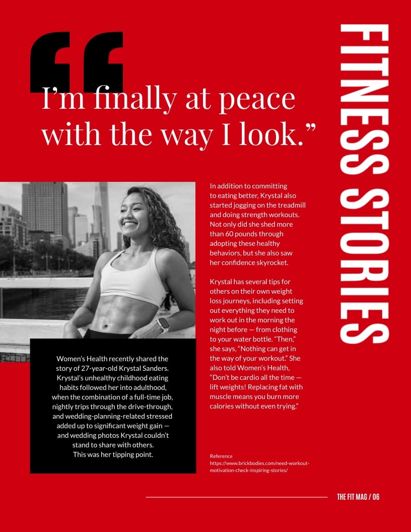 Fitness Magazine Template - Slide 6 Fitness Magazine Template - Slide 6