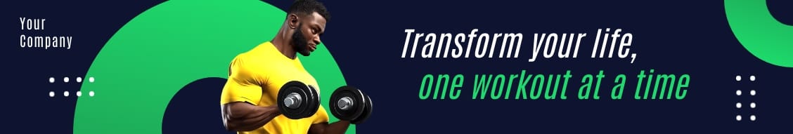 Fitness Trainer LinkedIn Header Template
