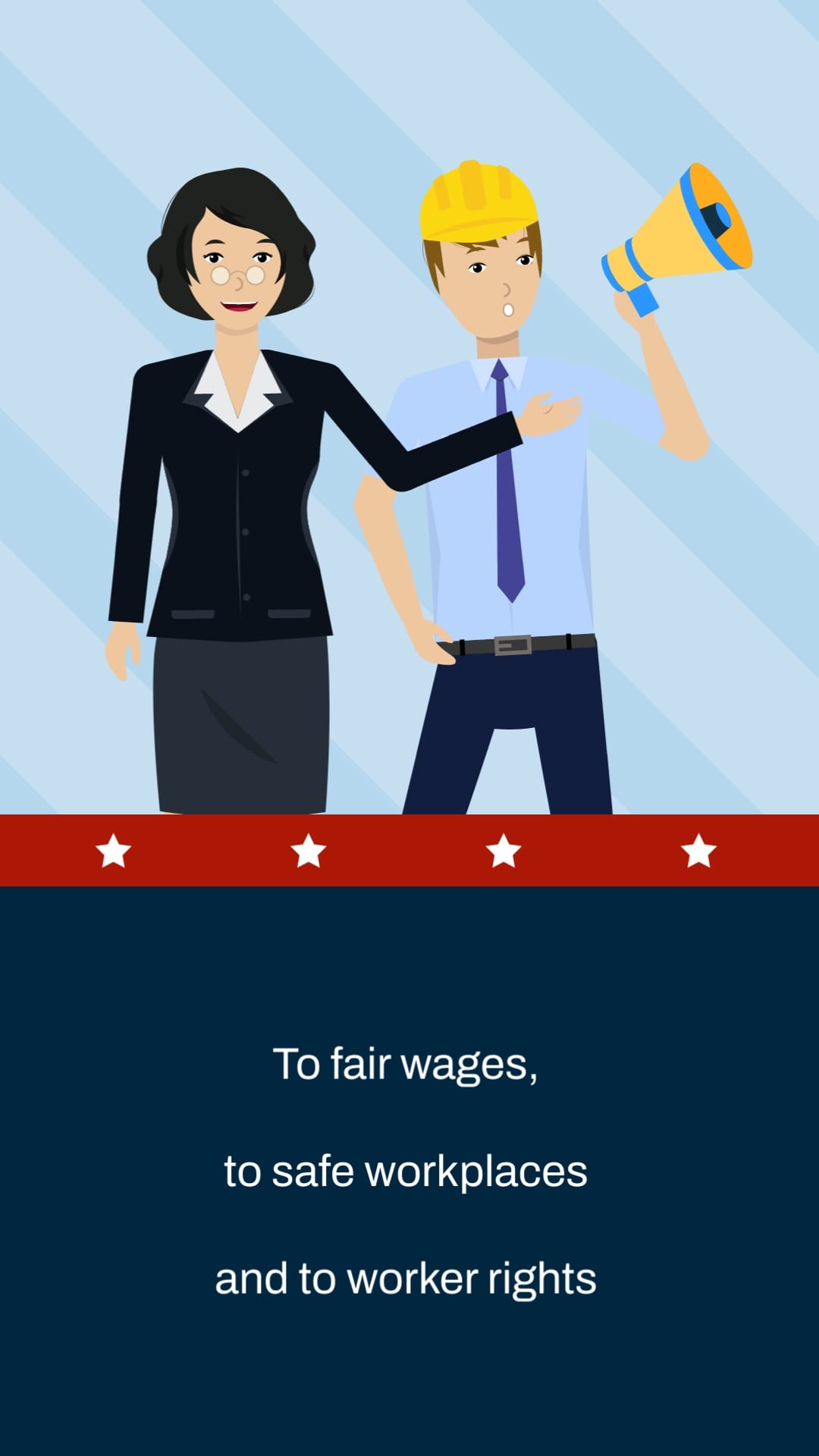Flat Labor Day Greeting Card Vertical Template