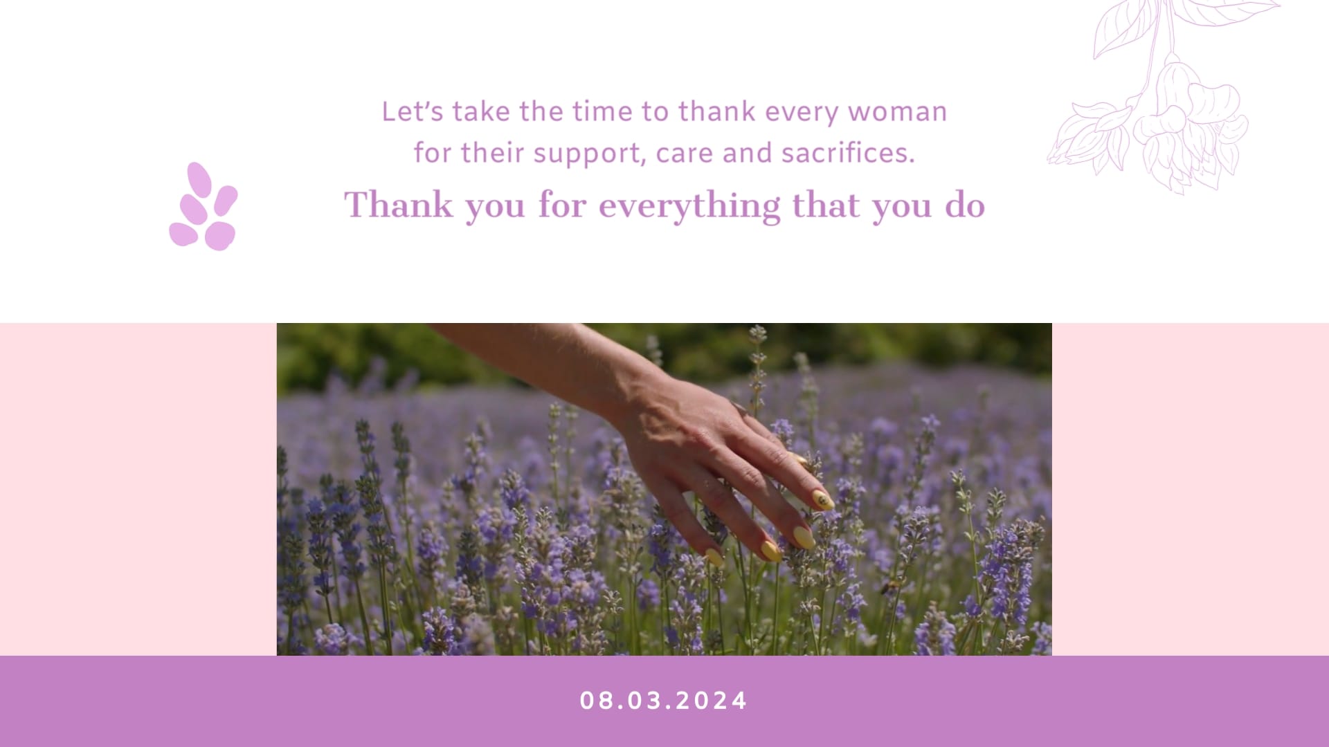 Floral Womens Day Greeting Card Template