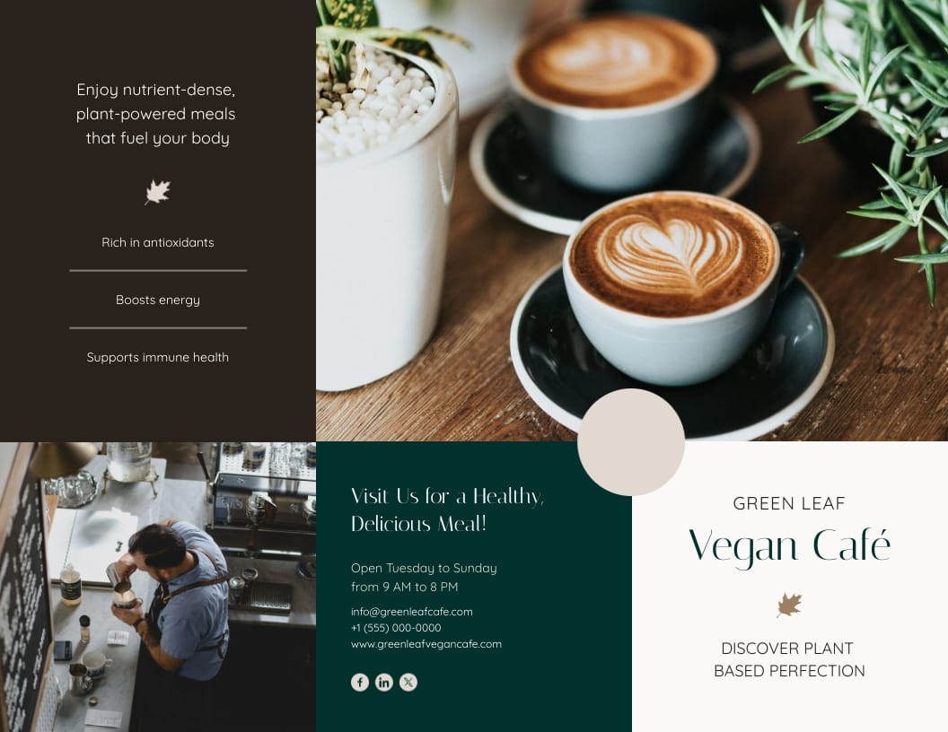 Folding Menu Brochure Template