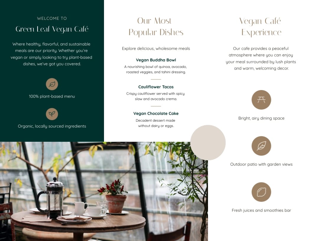 Folding Menu Brochure Template - Slide 2 Folding Menu Brochure Template - Slide 2