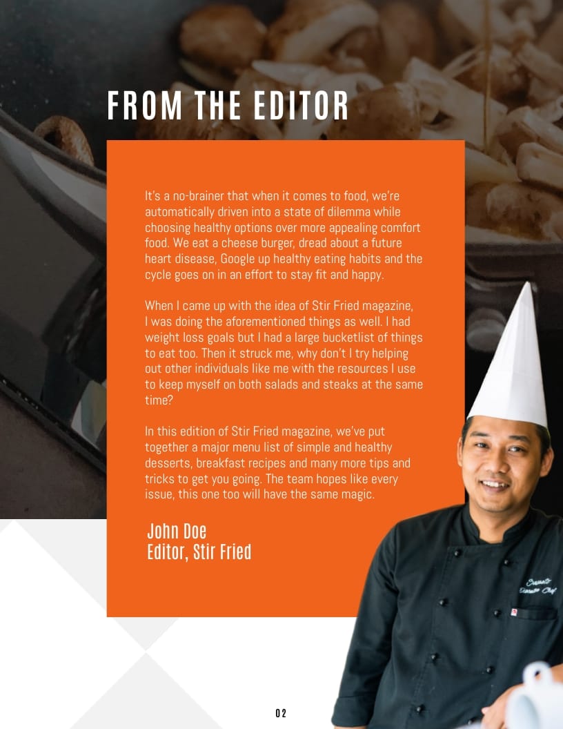 Food Magazine Template - Slide 3 Food Magazine Template - Slide 3