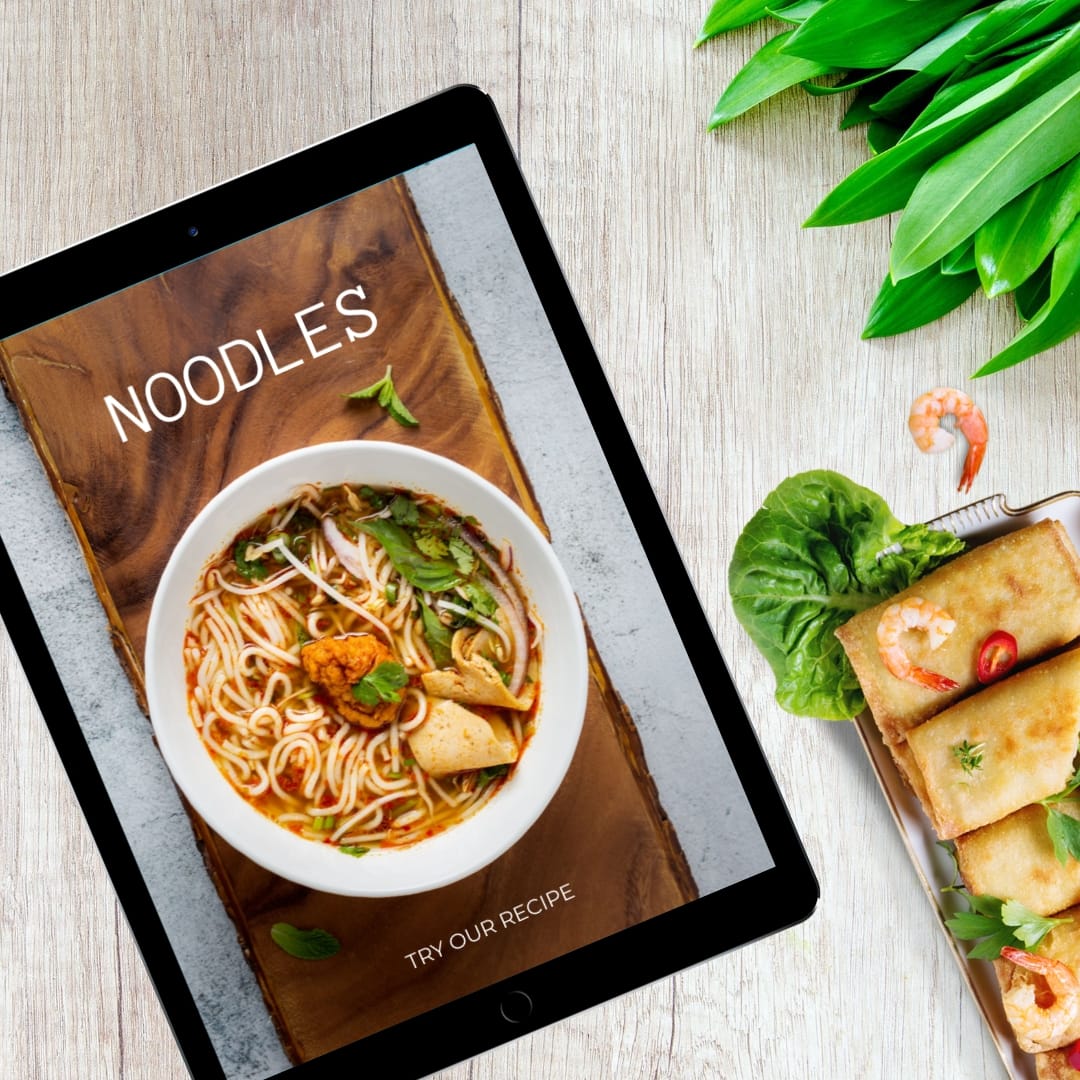 Food Recipe Mockup Square Template