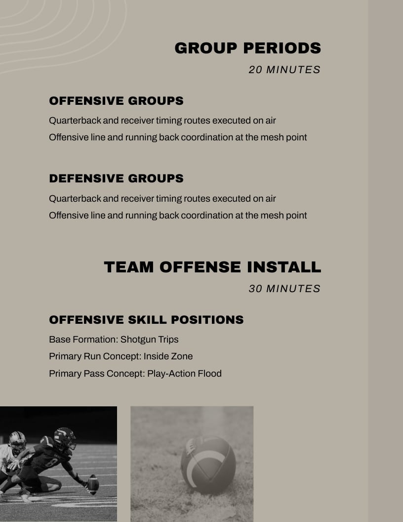 Football Training Plan Template | Visme