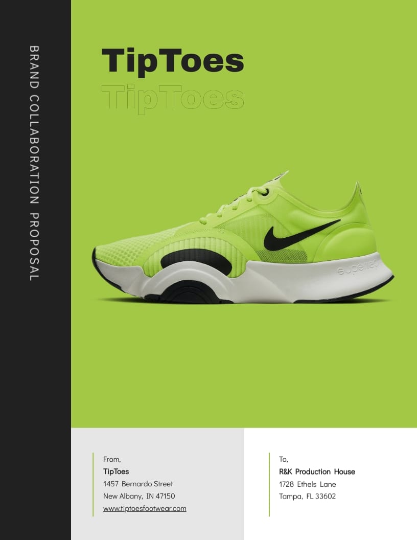 Footwear Brand Collaboration Proposal Template