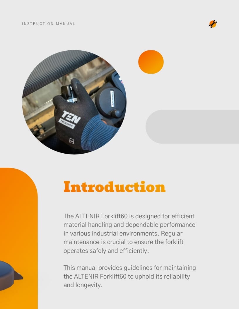 Forklift Maintenance Instruction Manual Template - Slide 3 Forklift Maintenance Instruction Manual Template - Slide 3