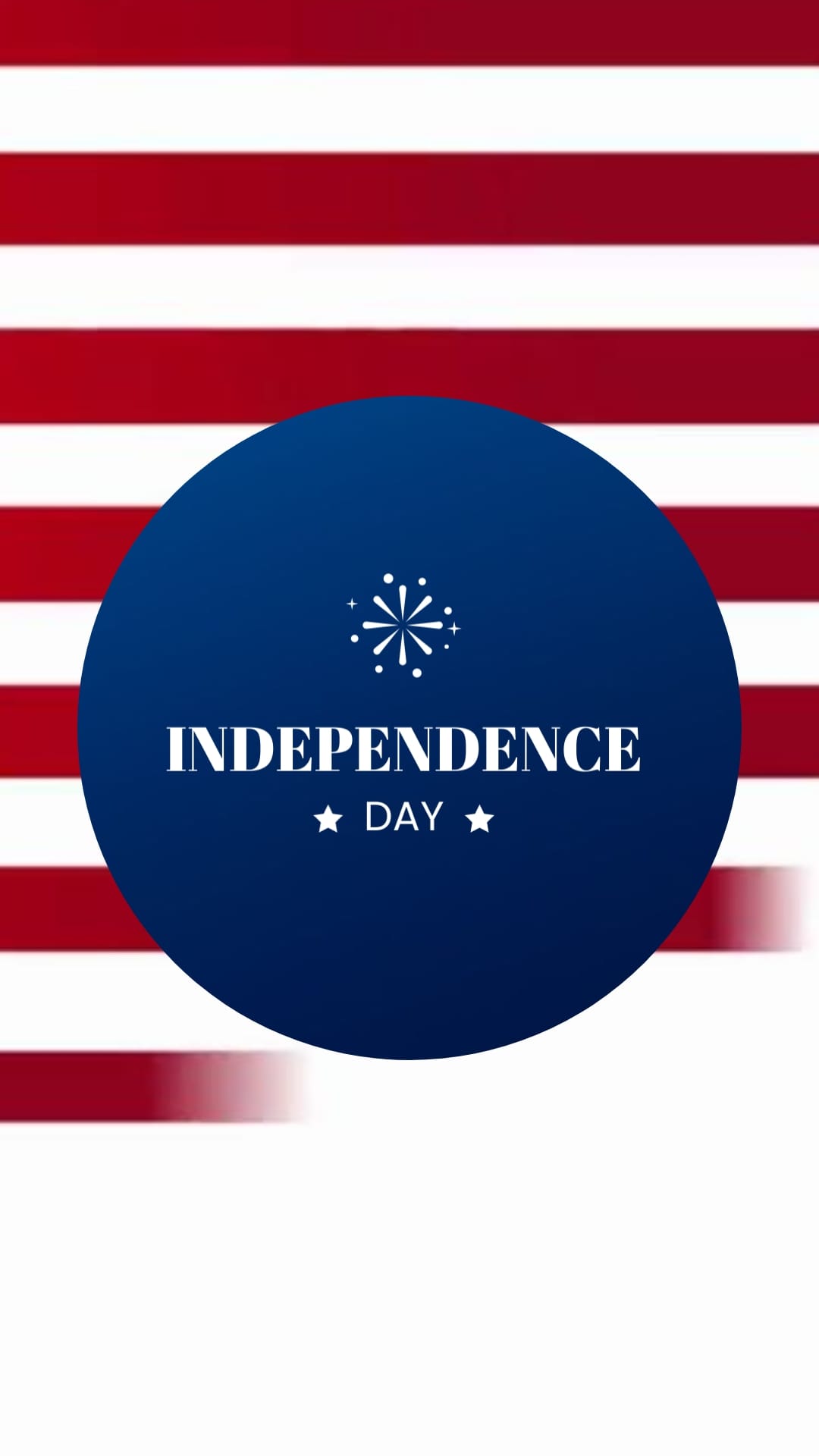 Fourth of July Greeting Card Vertical Template