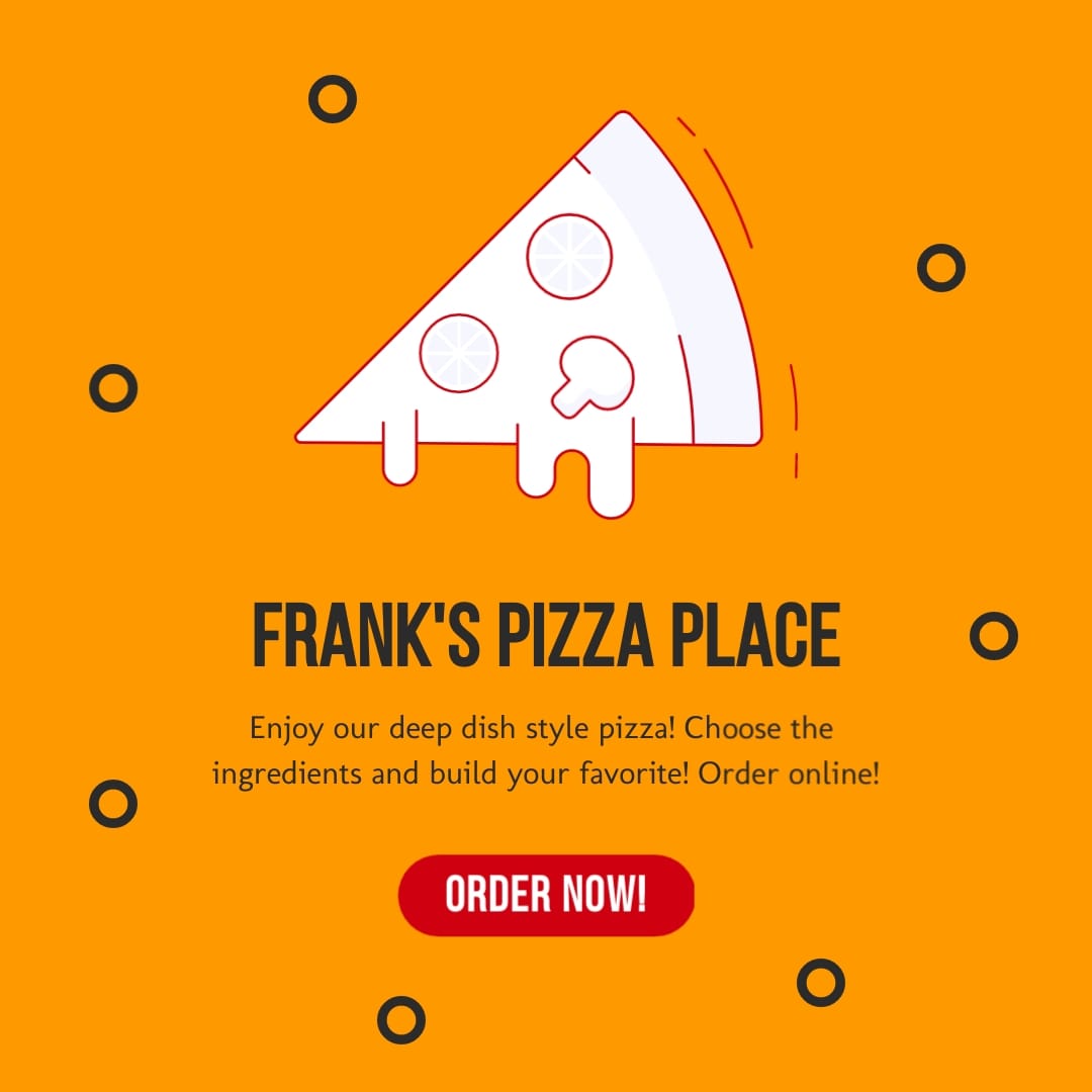 Franks Pizza Square Template