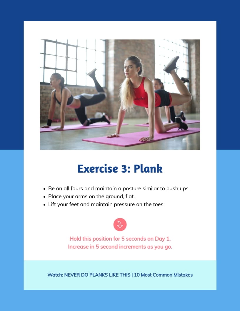 Free Hand Exercise Fitness Ebook Template Visme