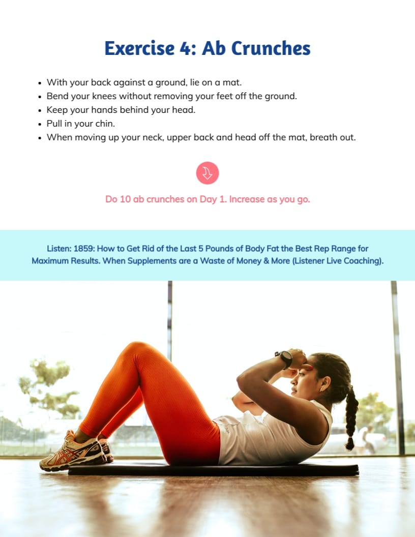 Free Hand Exercise Fitness Ebook Template Visme