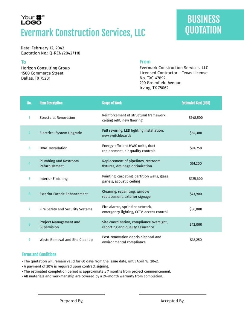 Free Quotation Software for Small Business