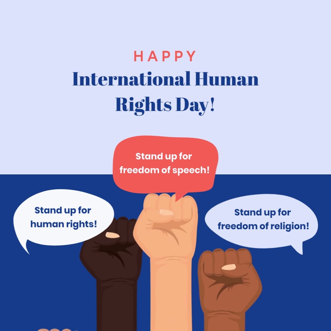 Freedom and Dignity Human Rights Greeting Card Square Template