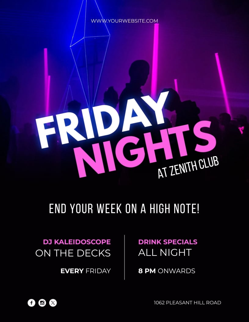 Friday Night Club Flyer Template