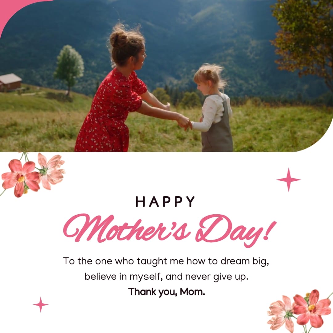 Fun Mothers Day Greeting Card Square Template
