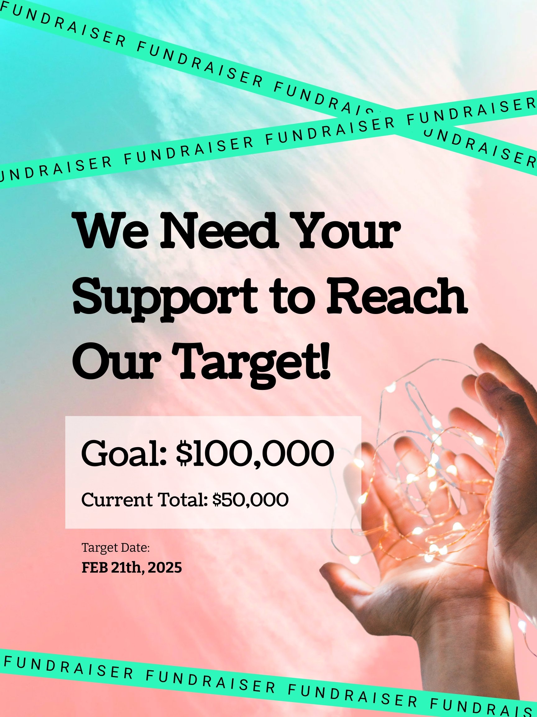 Fundraiser Thermometer Poster Template