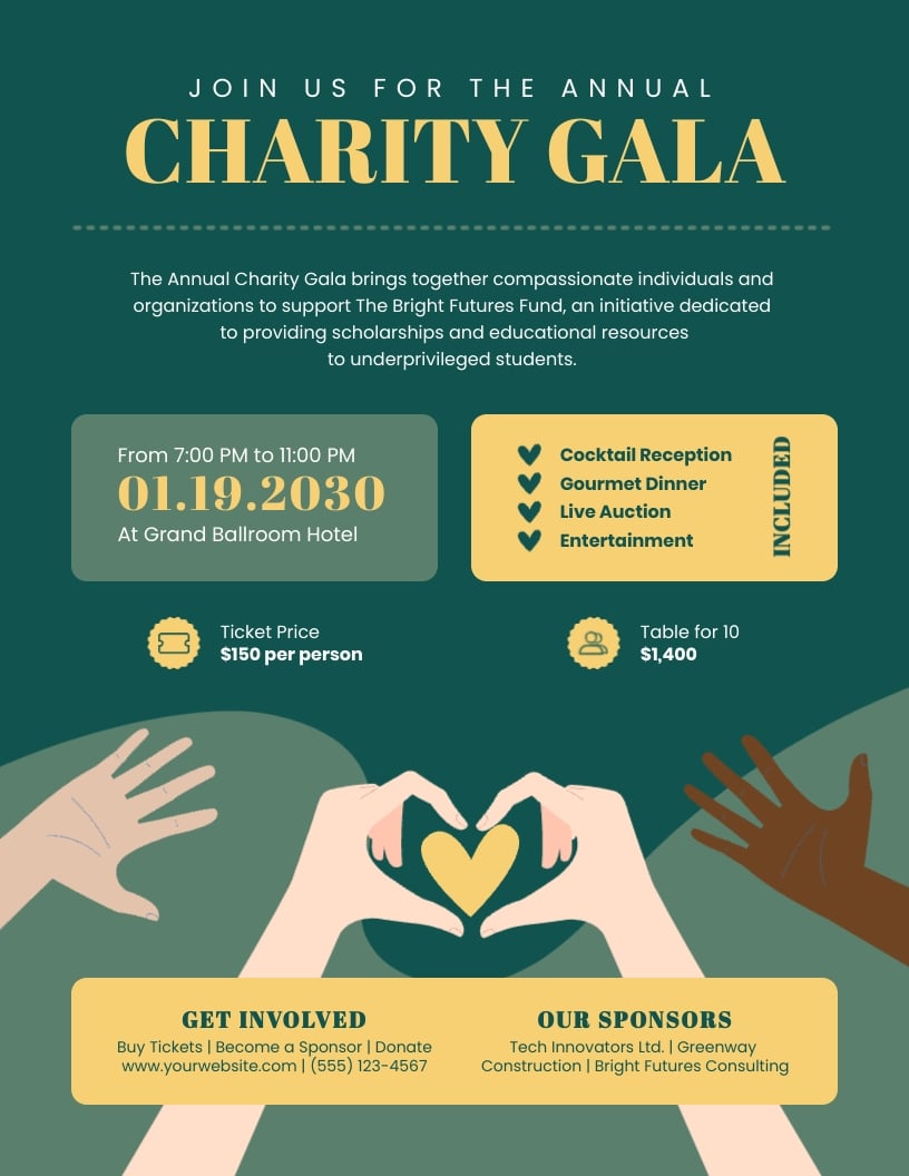 Fundraising Event One Pager Template