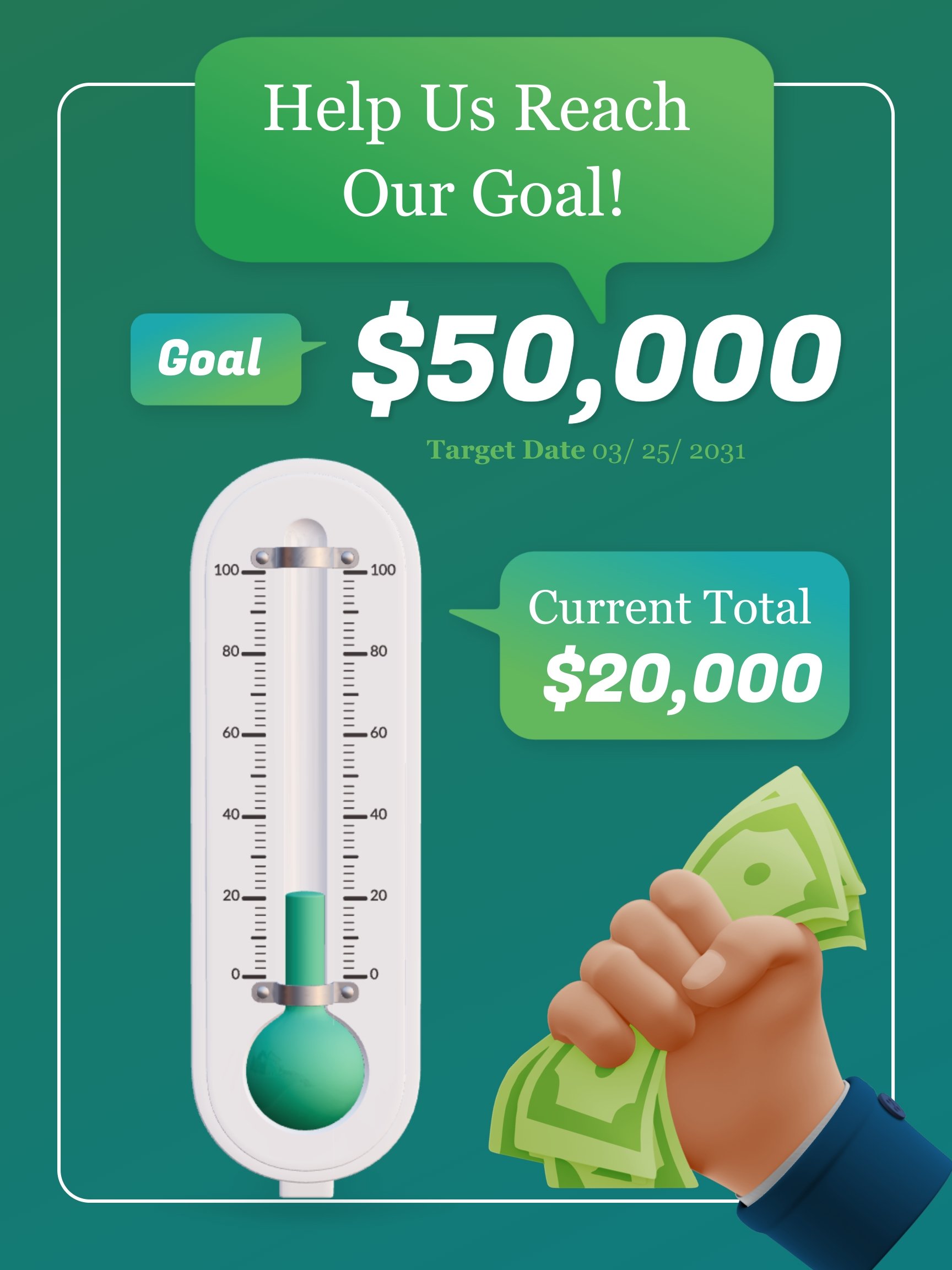 Fundraising Thermometer Poster Template