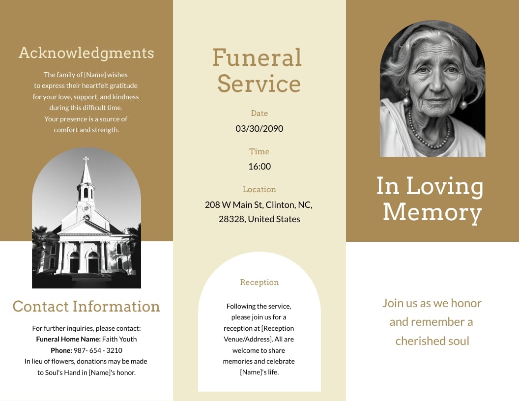 Funeral Brochure Template