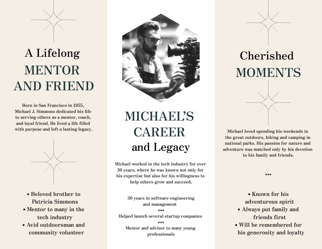 Funeral Cover Brochure Template - Slide 2 Funeral Cover Brochure Template - Slide 2