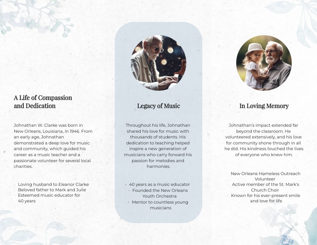 Funeral Planning Brochure Template - Slide 2 Funeral Planning Brochure Template - Slide 2